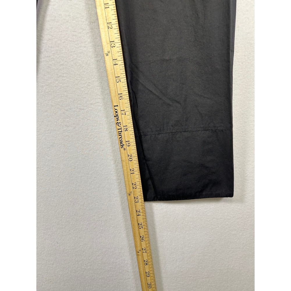 Breathable Minimalist Grade & Gather Women Med Black 100% Cotton Drawstring Pant - Picture 6 of 9